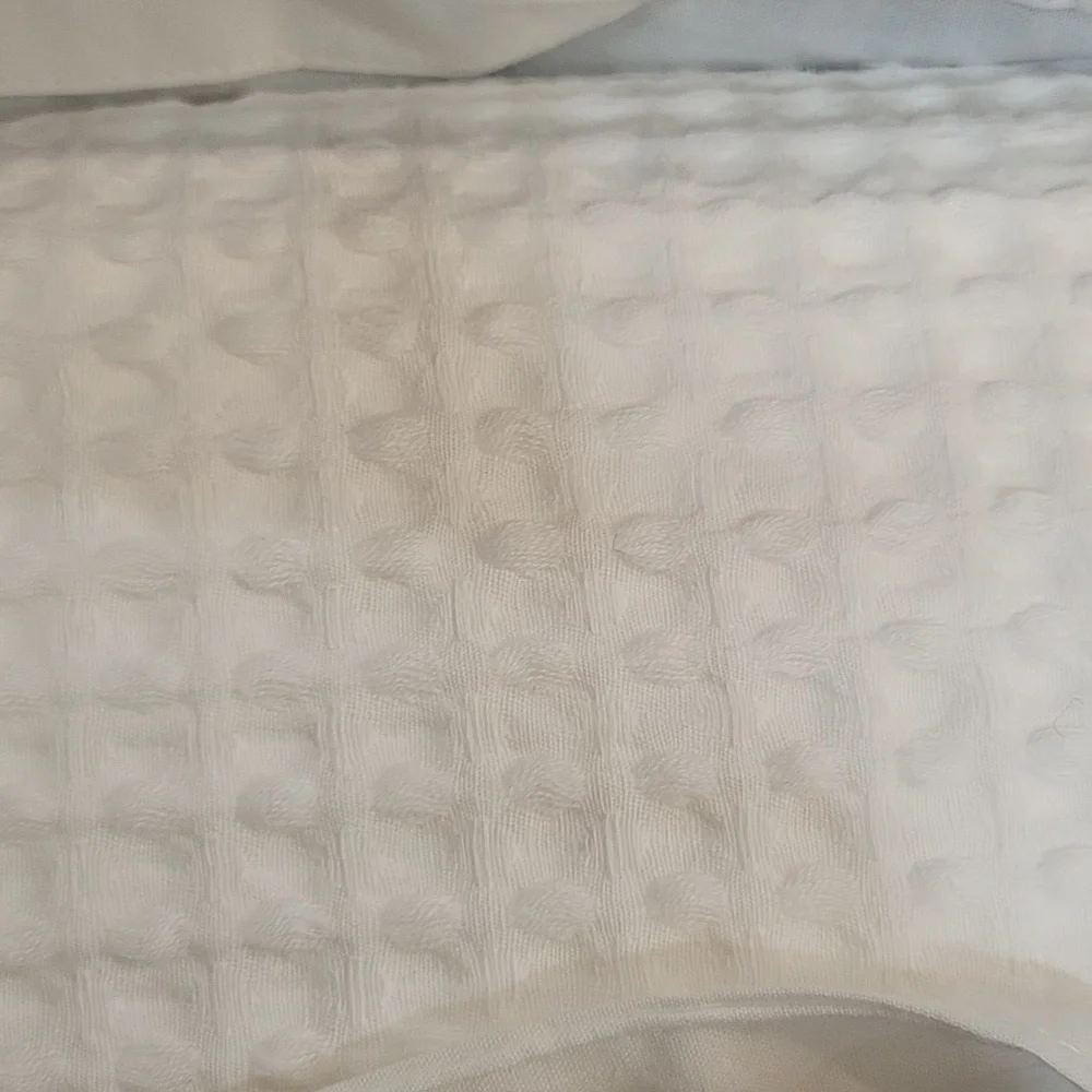 Bedsure white 100% cotton waffle weave duvet cover 3pc set Full Queen 90x90